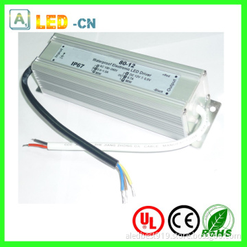 IP67 DC12V 80W Waterproof LED Driver